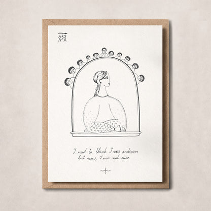 Funny & Dating Postcard, I Used to Think I Was Indecisive, A6, with Envelope