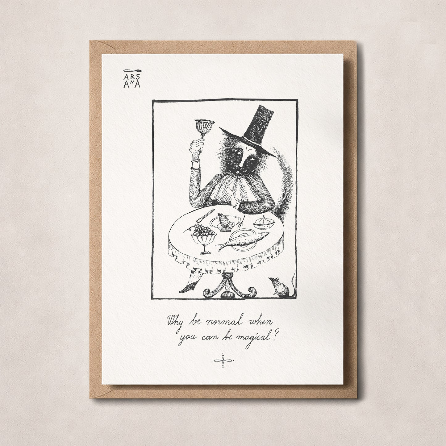 Magical life & Funny encouragement Postcard, Why Be Normal When You Can Be Magical, A6, with Envelope