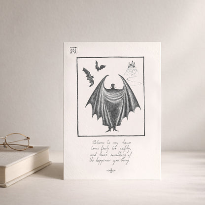 Welcome to my house, Come freely, Co safely and leave something of the happiness you bring, A6 with Recycled Envelope