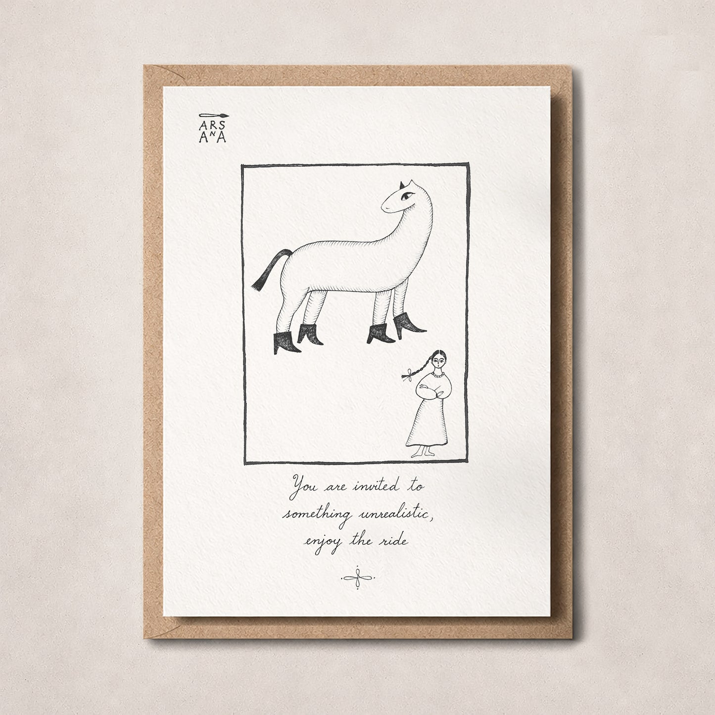 Party Invitation & Celebration Postcard, You’re Invited to Something unrealistic, A6, with Envelope