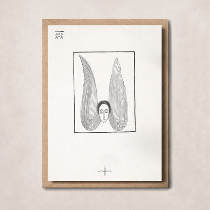 Sympathy & Thinking of You Postcard, Angel Wings, A6, with Envelope