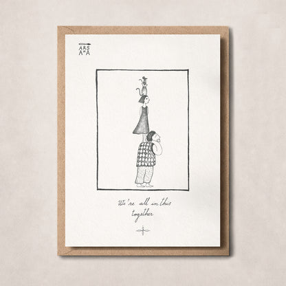 Friendship & Support Postcard, We’re All in This Together, A6, with Envelope