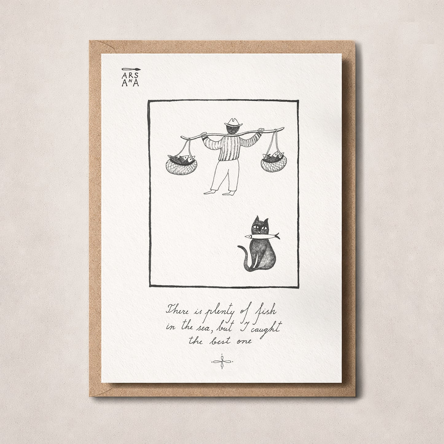Love & Anniversary Postcard, Plenty of Fish in the Sea, A6, with Envelope