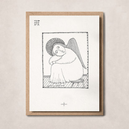 Sympathy & Thinking of You Postcard, Guardian Angel, A6, with Envelope