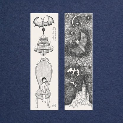 Gothic Bookmark, Illustrated Literary Gift for Book Lovers
