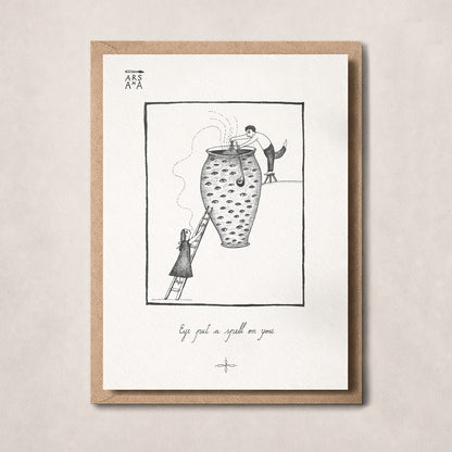 Love & Valentine's day Postcard, I Put a Spell on You, A6, with Envelope