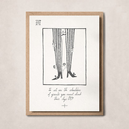 Encouragement & School enrolement Postcard, Giants, A6, with Envelope
