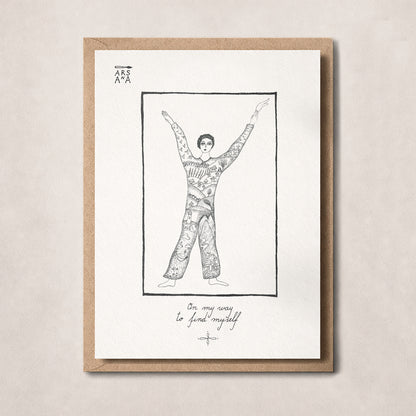 New Beginnings & Self-Discovery Postcard, On My Way to Find Myself, A6, with Envelope
