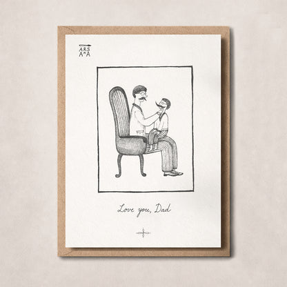 Father’s Day & Love Postcard, Love You Dad, A6, with Envelope