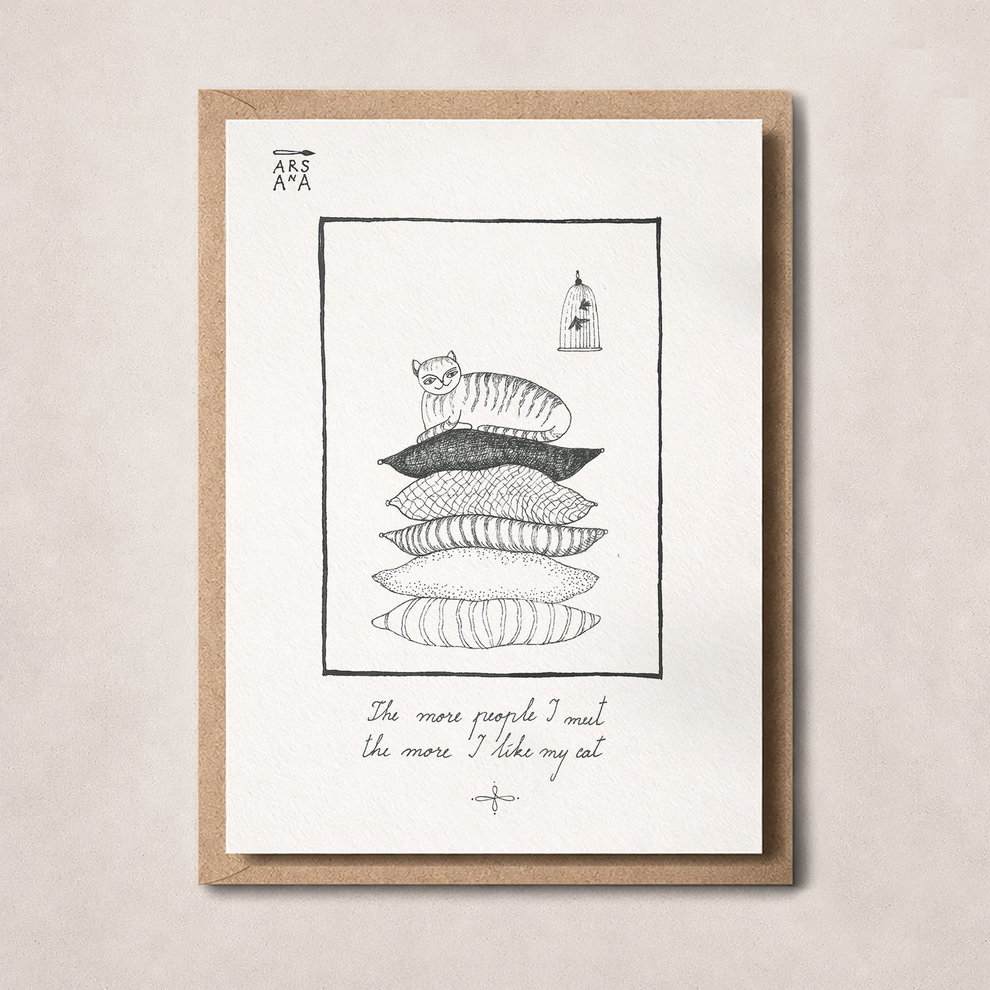 Cat Lover & Everyday Postcard, My Cat, A6, with Envelope