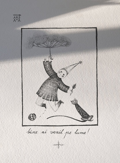 Illustrated invitation, set of 10