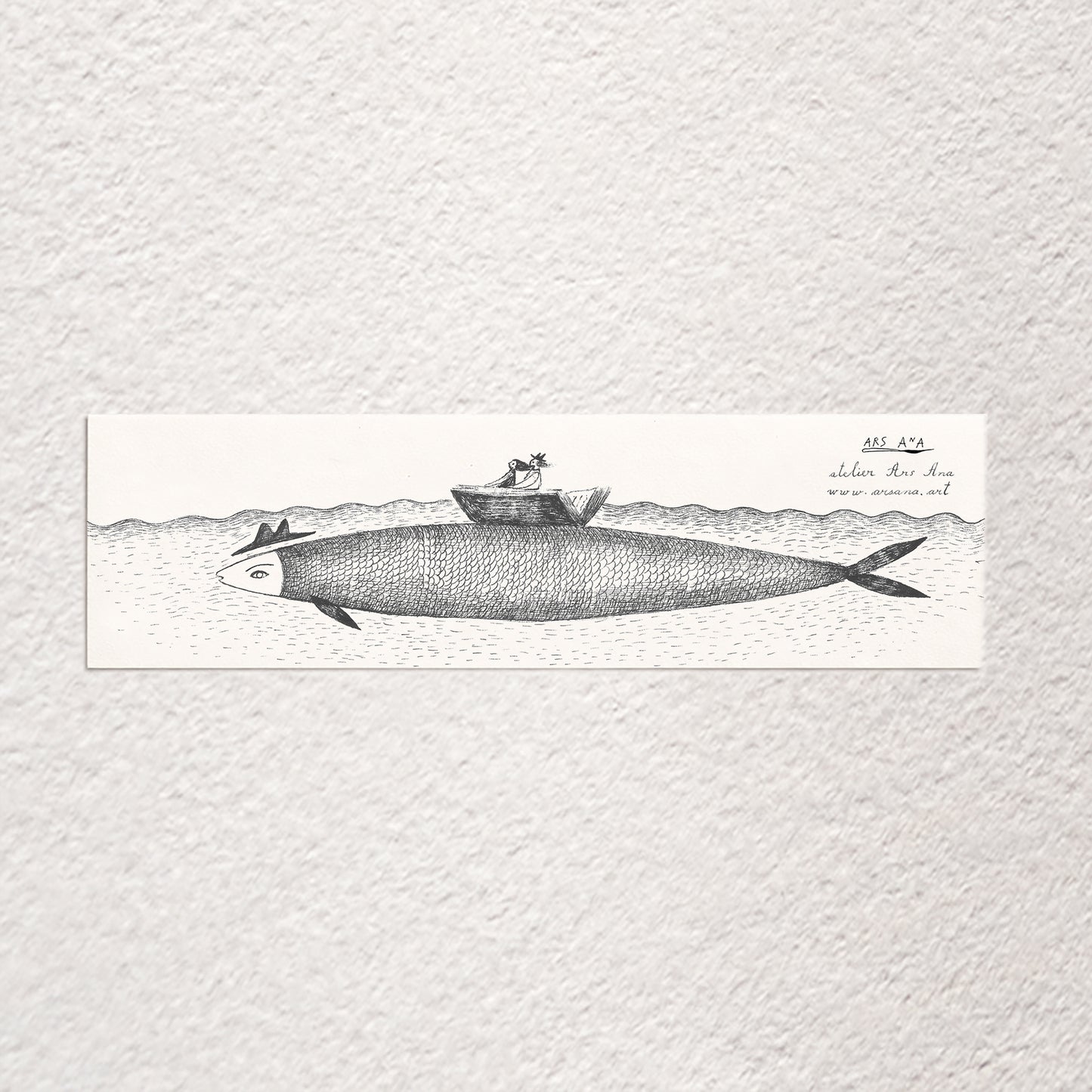 The Fish Bookmark, Illustrated Literary Gift for Book Lovers