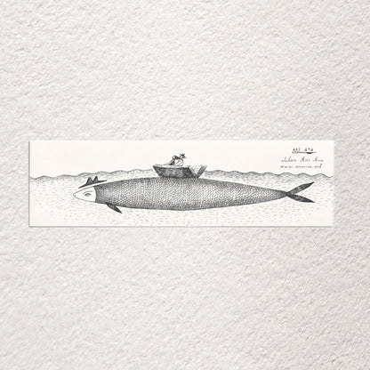 The Fish Bookmark, Illustrated Literary Gift for Book Lovers
