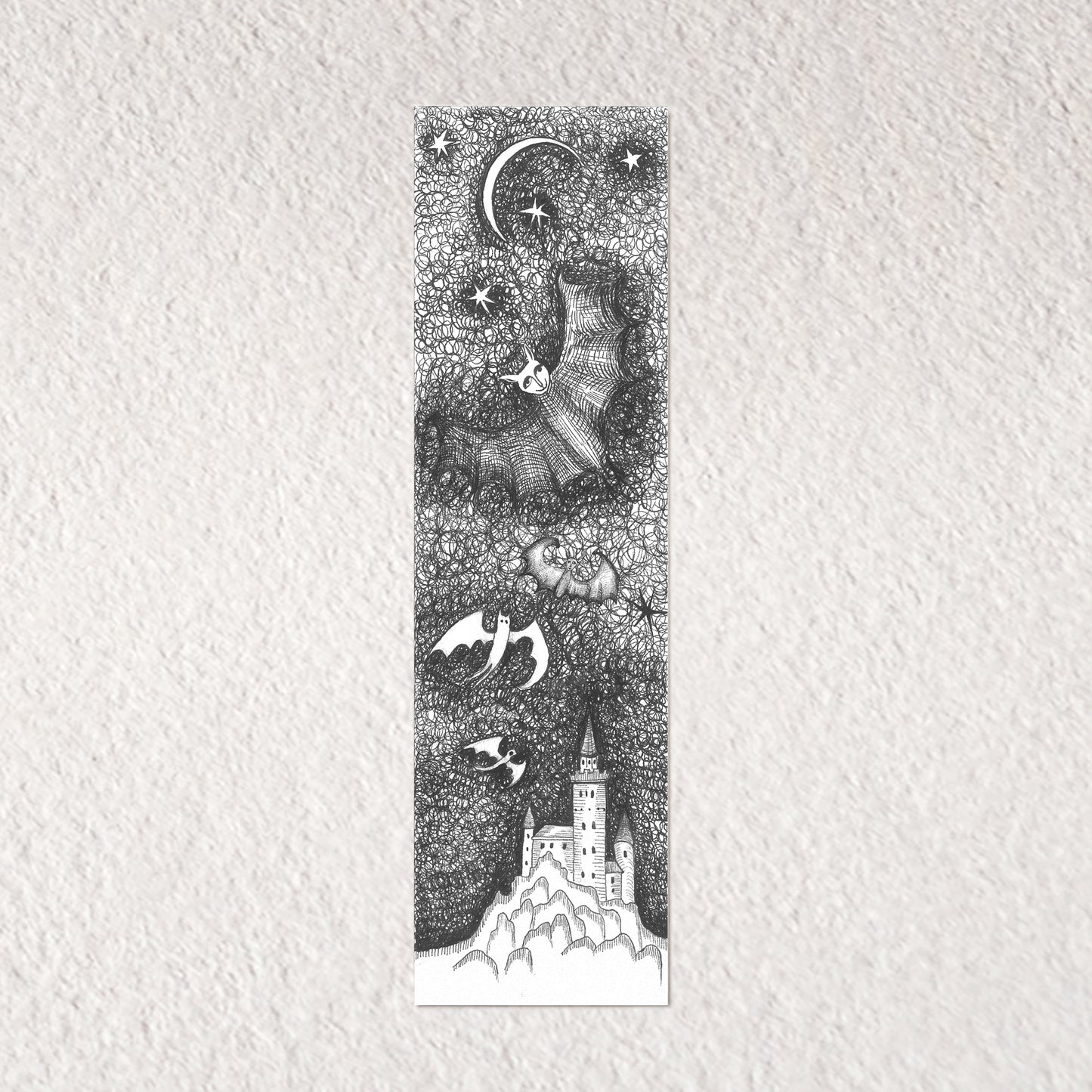 Gothic Bookmark, Illustrated Literary Gift for Book Lovers