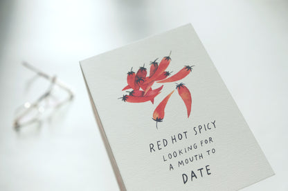 Red Hot and Looking for a Date, A6, with Envelope