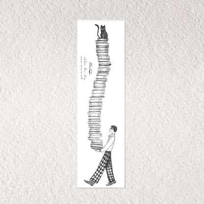Librarian Bookmark, Illustrated Literary Gift for Book Lovers