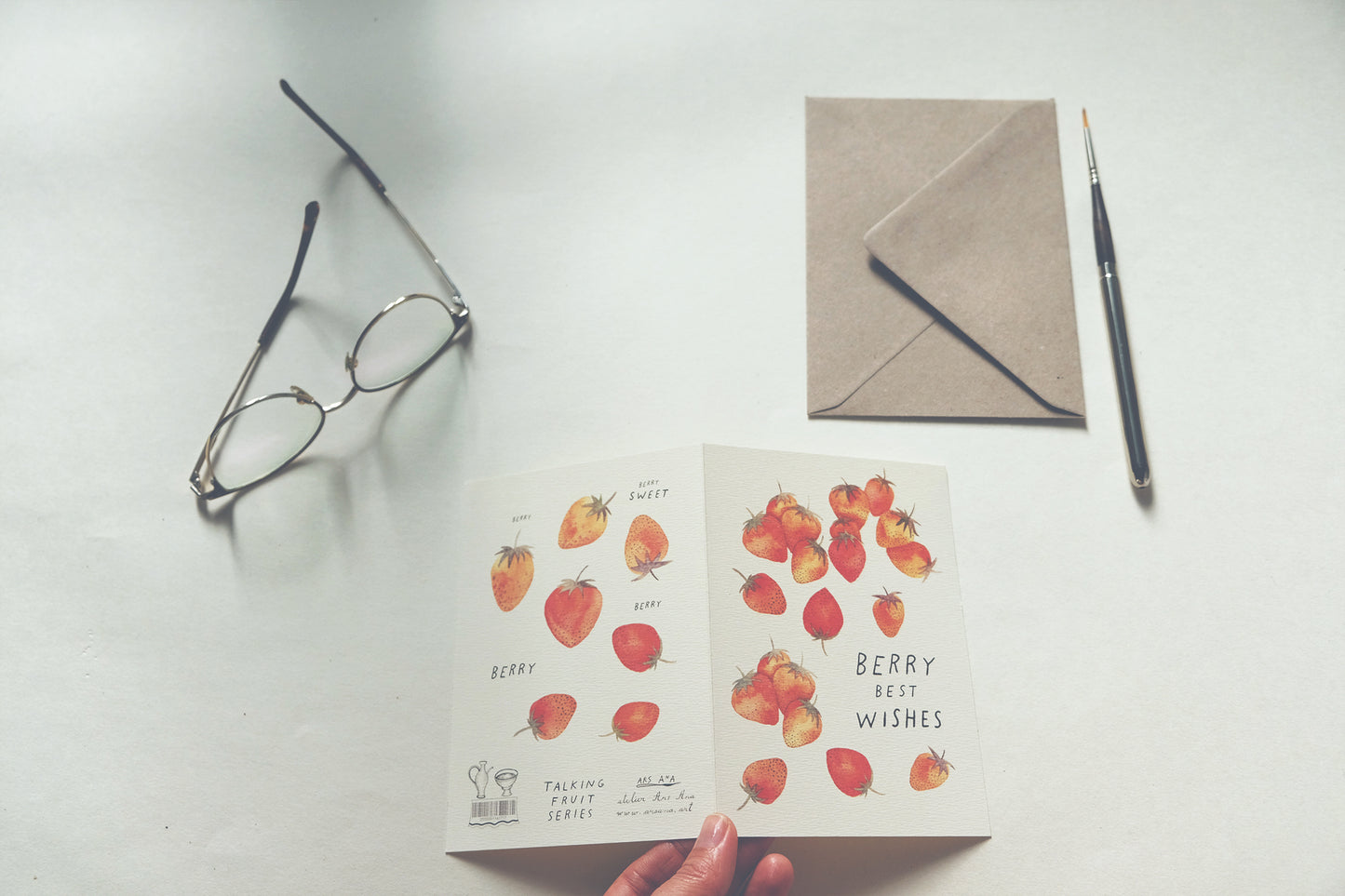 Berry Best Wishes, A6, with Envelope