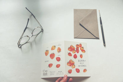 Berry Best Wishes, A6, with Envelope