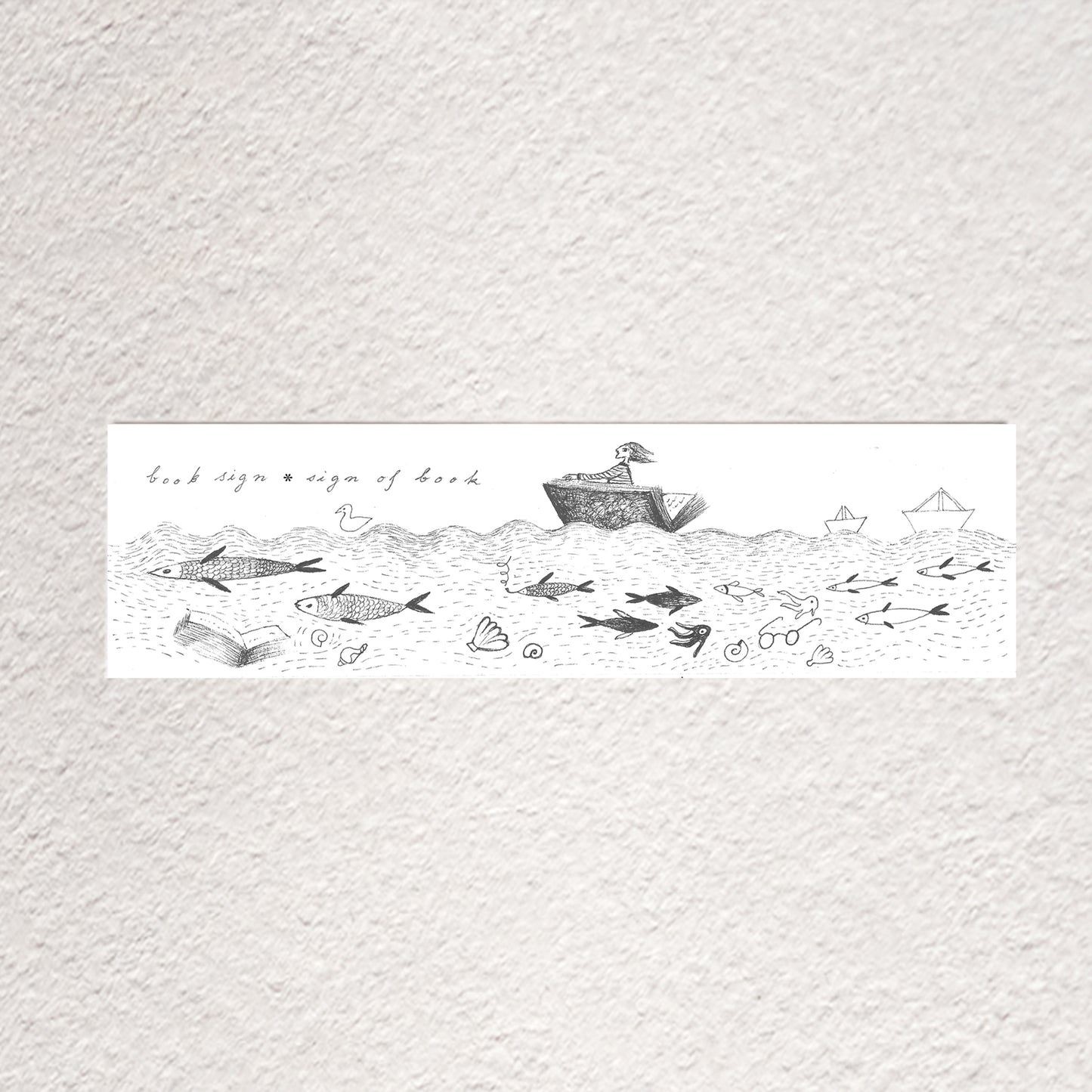 The Fish Bookmark, Illustrated Literary Gift for Book Lovers