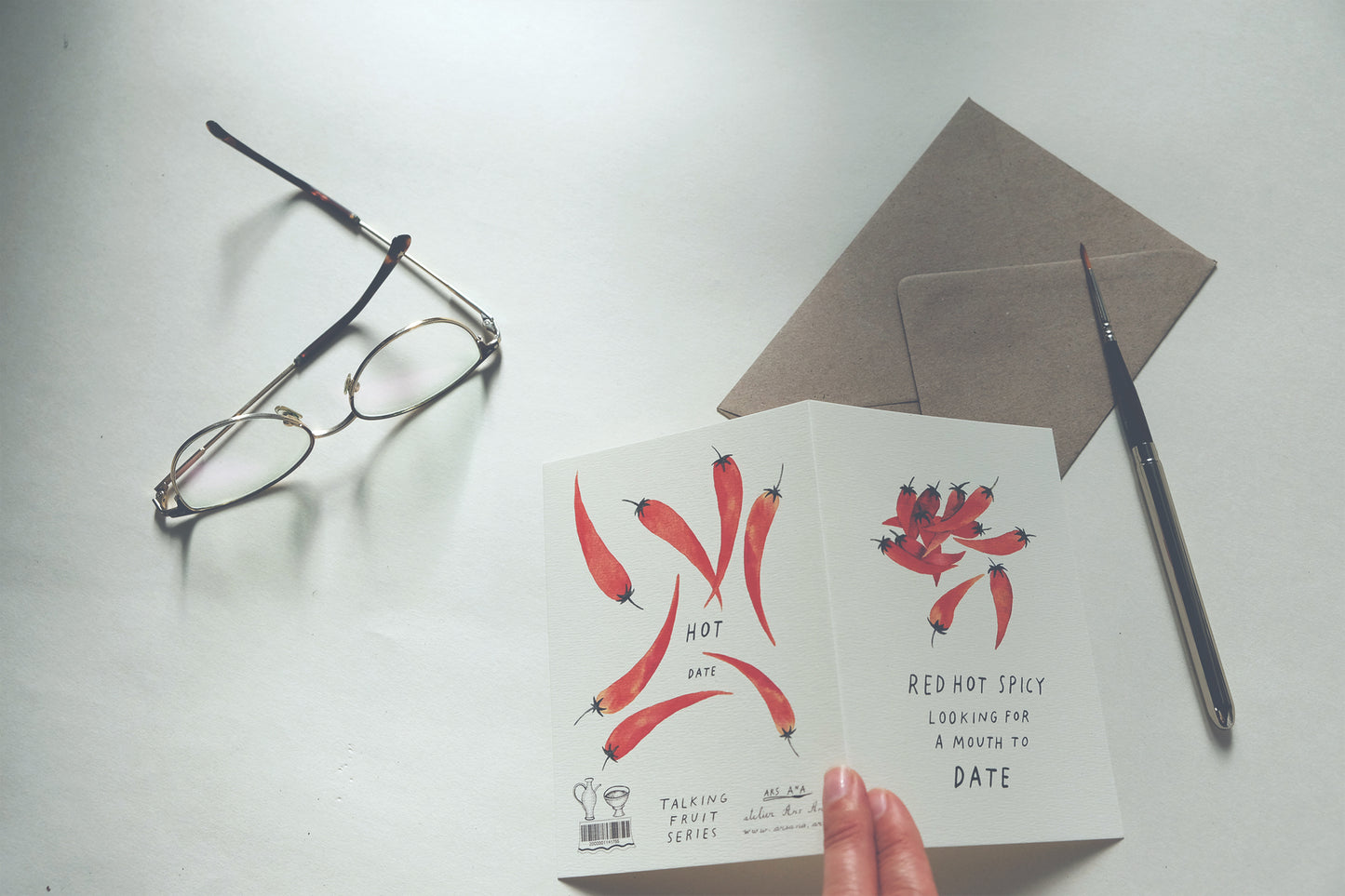 Red Hot and Looking for a Date, A6, with Envelope