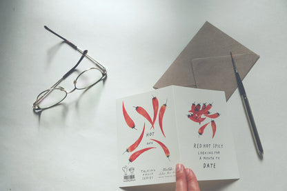 Red Hot and Looking for a Date, A6, with Envelope