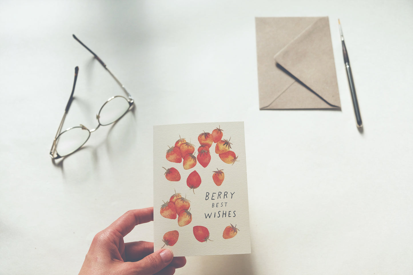 Berry Best Wishes, A6, with Envelope