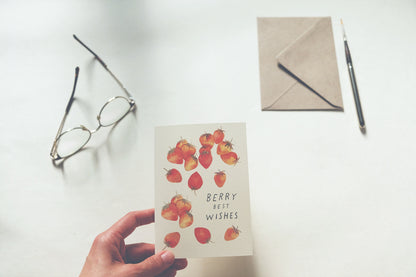 Berry Best Wishes, A6, with Envelope