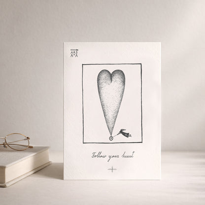 Encouragement & New Beginnings Postcard, Follow Your Heart, A6, with Envelope