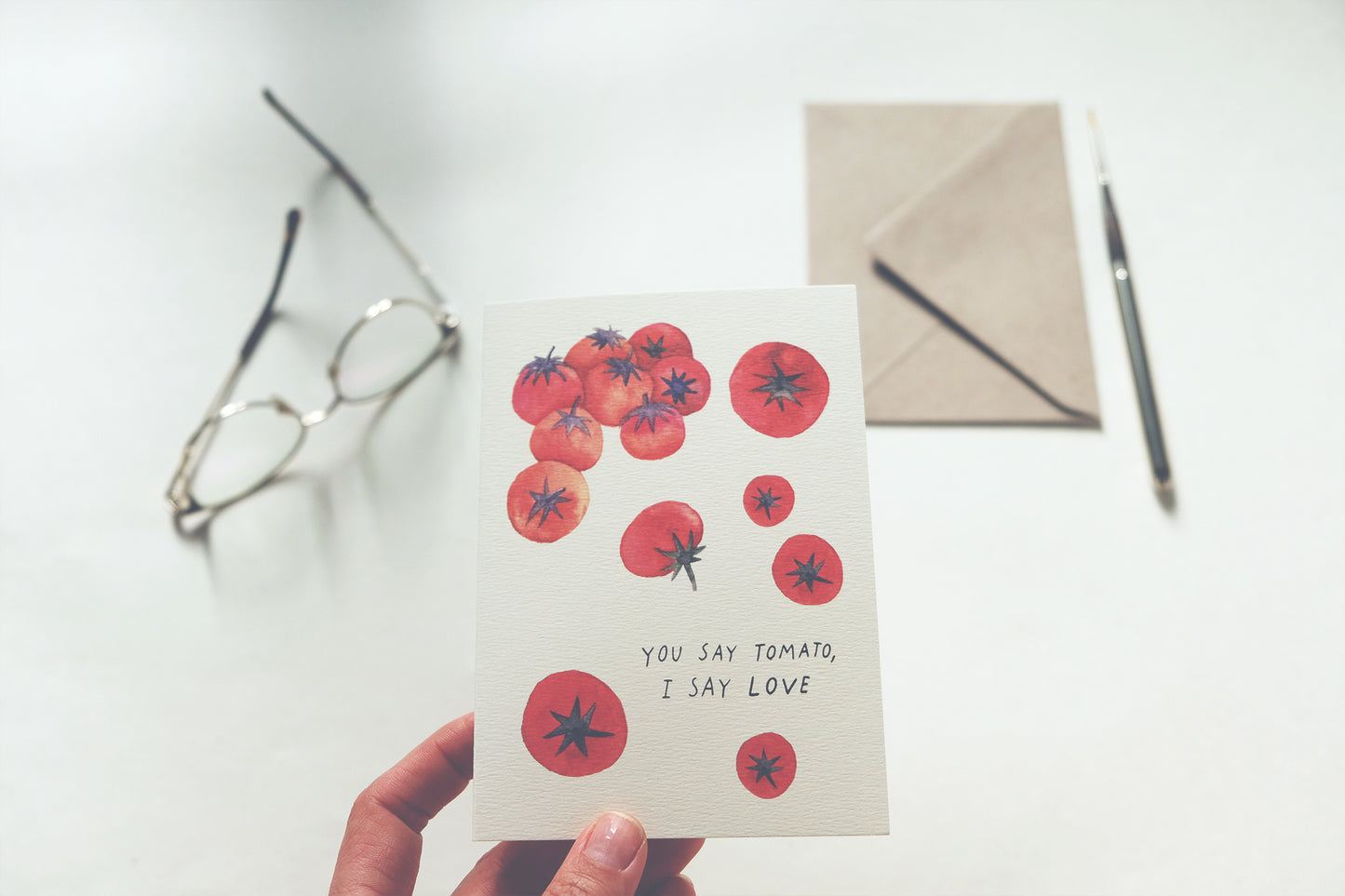 You Say Tomato I Say Love, A6, with Envelope