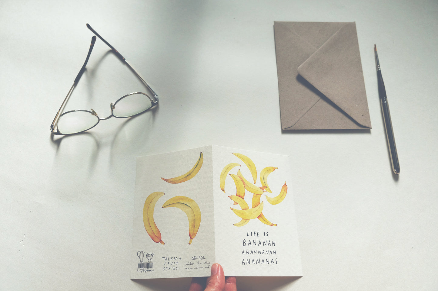 Life Is Bananas, A6, with Envelope
