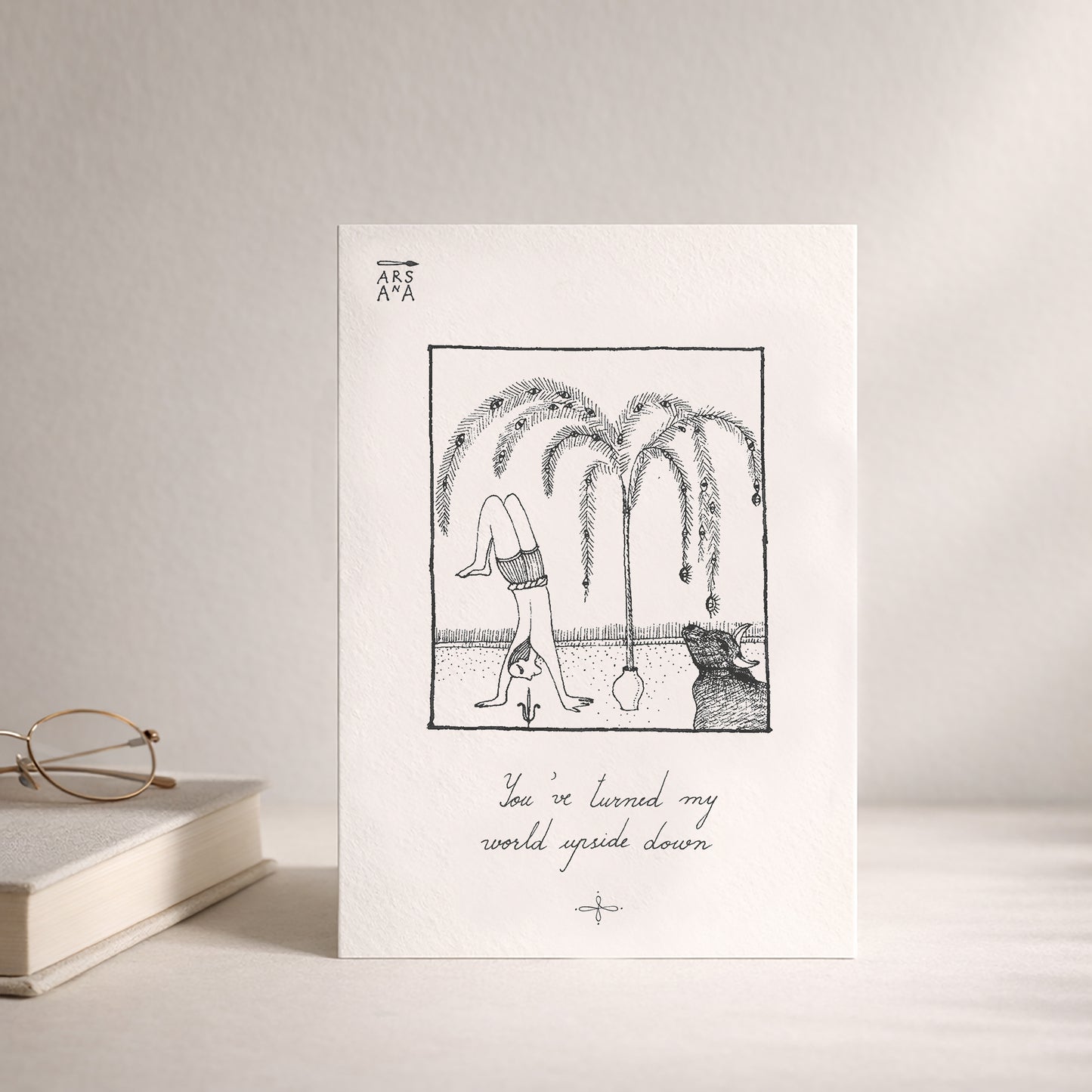 Encouragement & Life Change Postcard, My World Turned Upside Down, A6, with Envelope