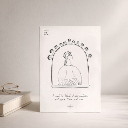 Funny & Dating Postcard, I Used to Think I Was Indecisive, A6, with Envelope