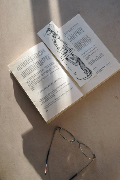 Crocodile Bookmark, Illustrated Literary Gift for Book Lovers