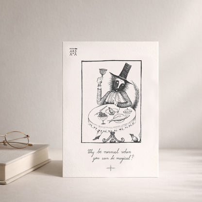 Magical life & Funny encouragement Postcard, Why Be Normal When You Can Be Magical, A6, with Envelope