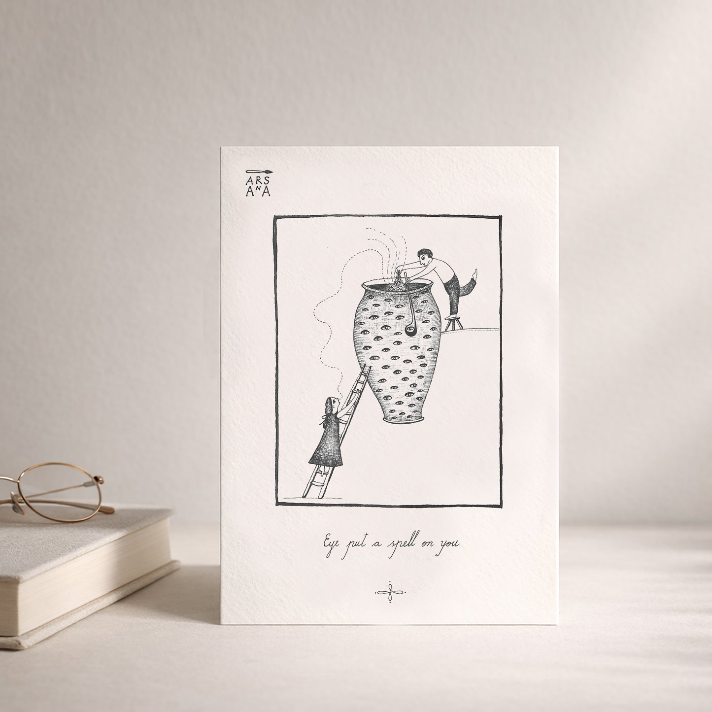 Love & Valentine's day Postcard, I Put a Spell on You, A6, with Envelope