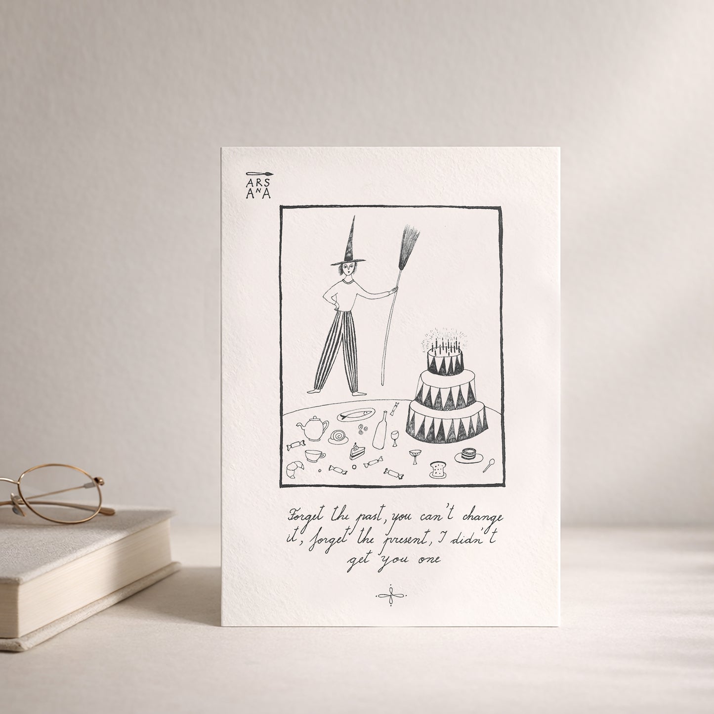 Birthday & Funny Postcard, Forget the present, A6, with Envelope