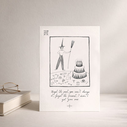 Birthday & Funny Postcard, Forget the present, A6, with Envelope