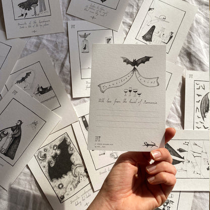 Dracula's way: Sleep all day, live alone in a castle, party all night with bats, A6 with Recycled Envelope