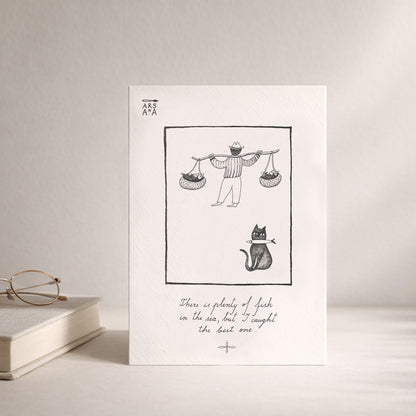 Love & Anniversary Postcard, Plenty of Fish in the Sea, A6, with Envelope