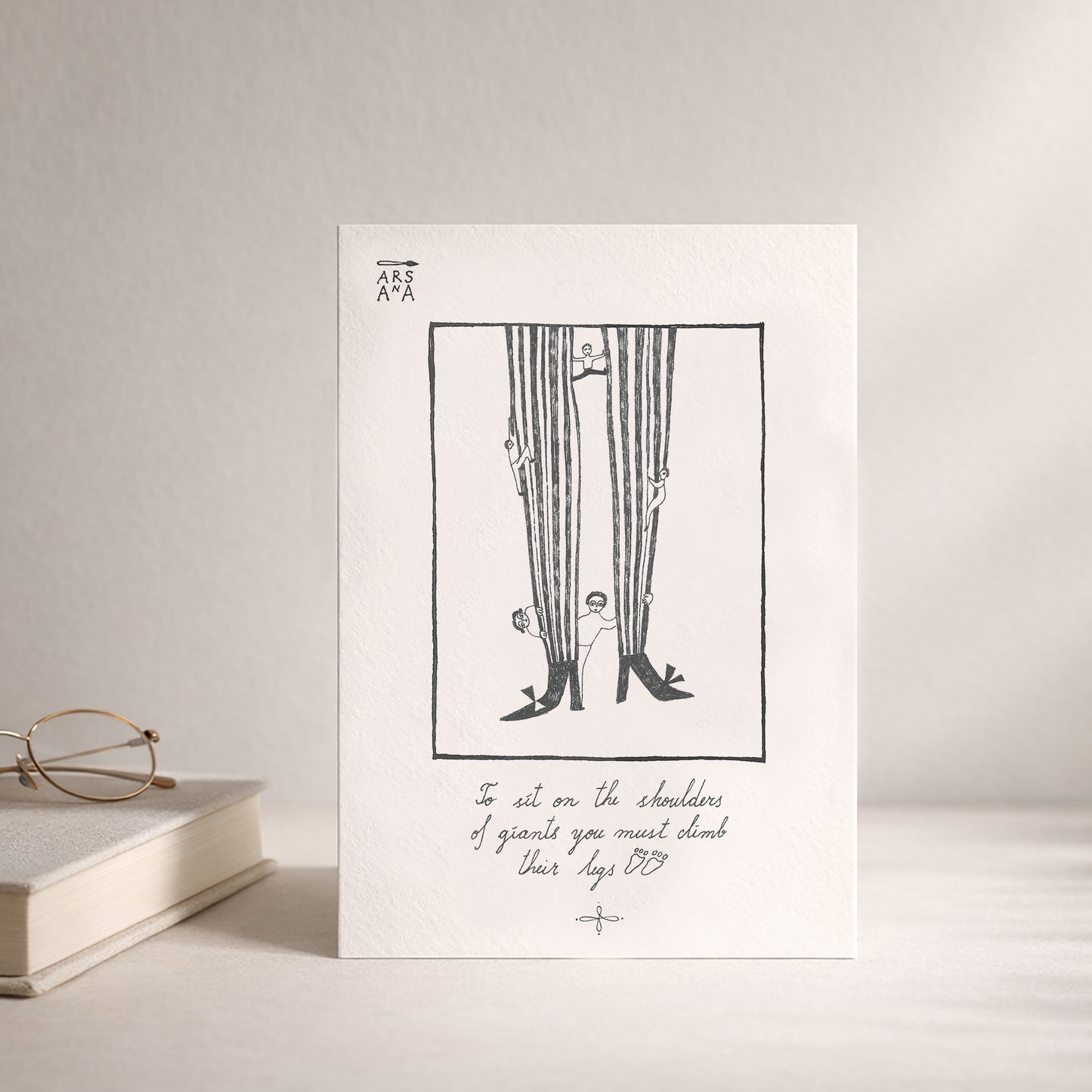 Encouragement & School enrolement Postcard, Giants, A6, with Envelope