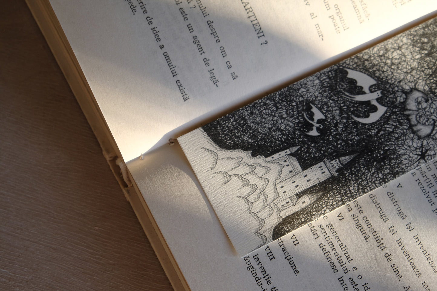 Gothic Bookmark, Illustrated Literary Gift for Book Lovers