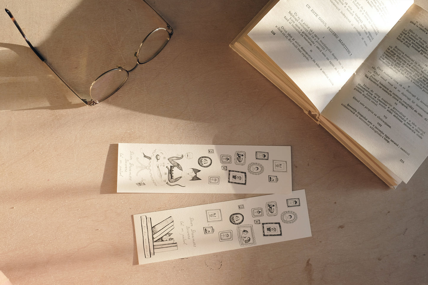 Cat Bookmark, Illustrated Literary Gift for Book Lovers