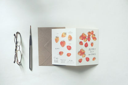 Berry Best Wishes, A6, with Envelope