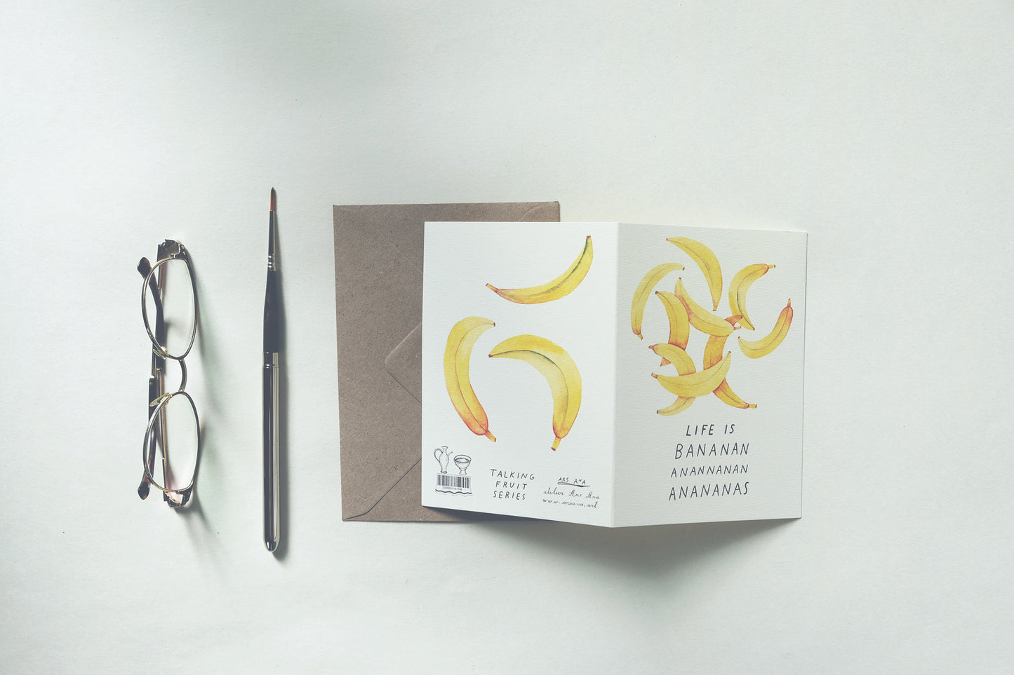 Life Is Bananas, A6, with Envelope