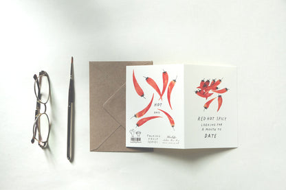 Red Hot and Looking for a Date, A6, with Envelope