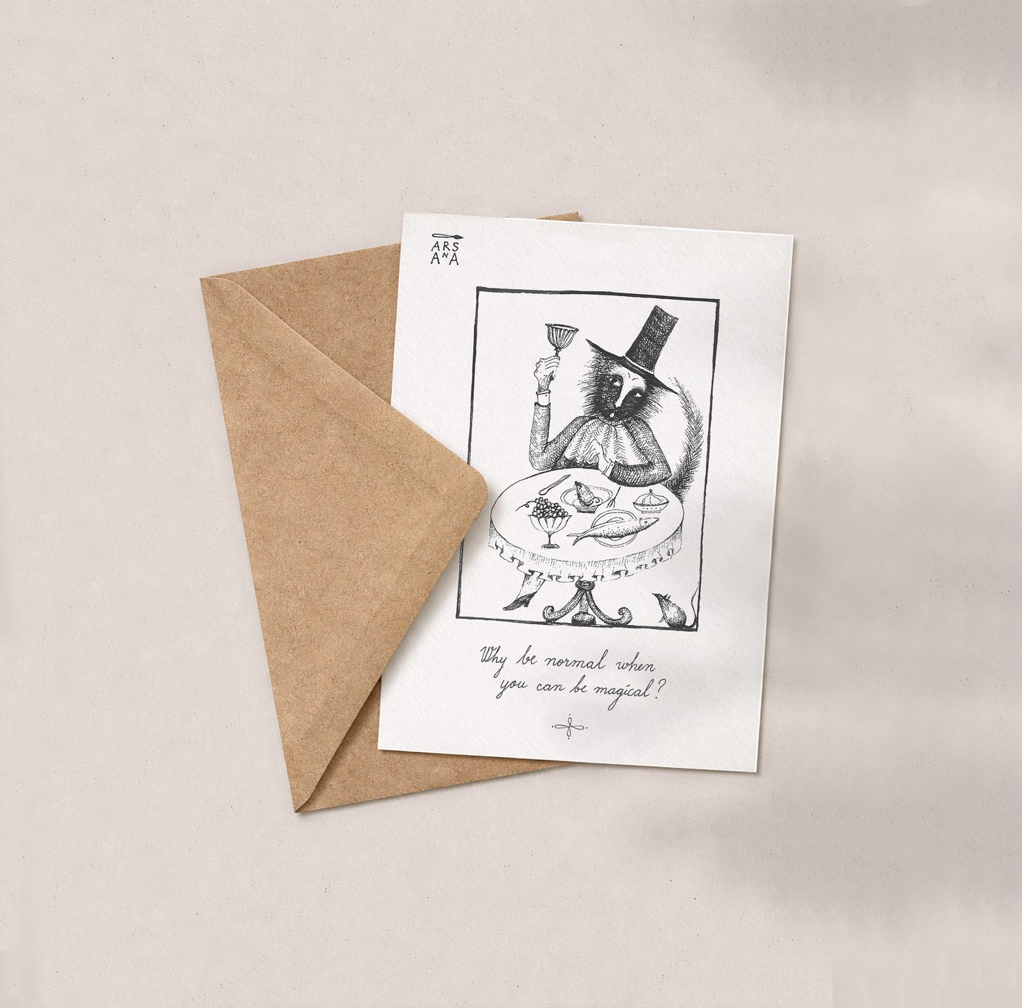 Magical life & Funny encouragement Postcard, Why Be Normal When You Can Be Magical, A6, with Envelope